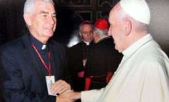 Pope Francis with Columban Fr. Shay Cullen